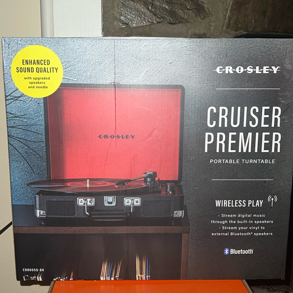 Crosley cruiser premier portable turntable BRAND NEW!📹